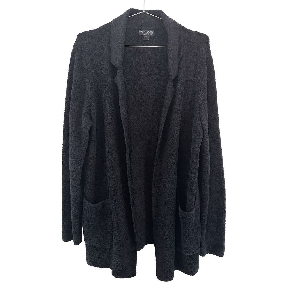 BAREFOOT DREAMS Cozy‎ Chic Lite Open Cardigan • Medium • black